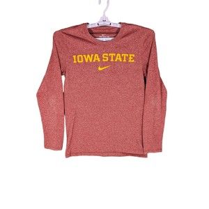 Nike Iowa State Red Cut Fit Long Sleeve Pull Over Athletic Shirt Men's Size S